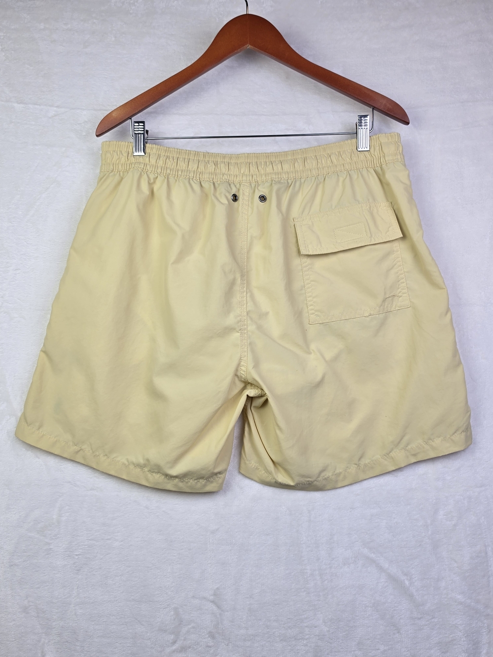 Polo Ralph Lauren Men's Swim Trunks Size L Yellow Nylon Elastic Waist Pony Logo - Picture 2 of 15